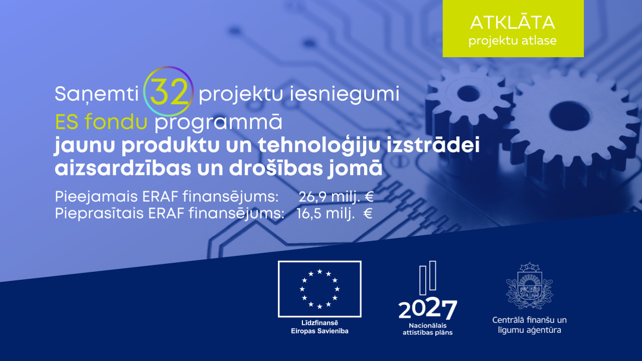 Jaunu aizsardzības produktu izstrādei pieteikti 32 projekti