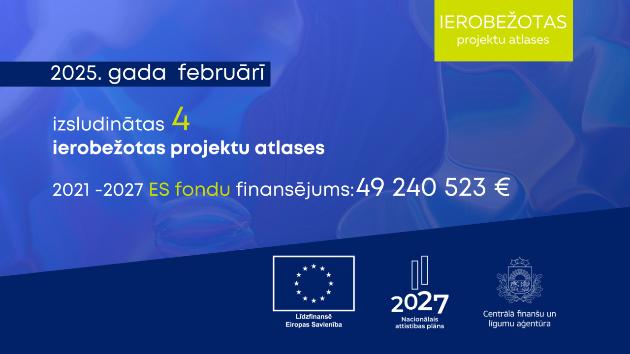 Februārī izsludinātas četras ierobežotas ES fondu projektu atlases par 49 miljoniem eiro: apkopojums