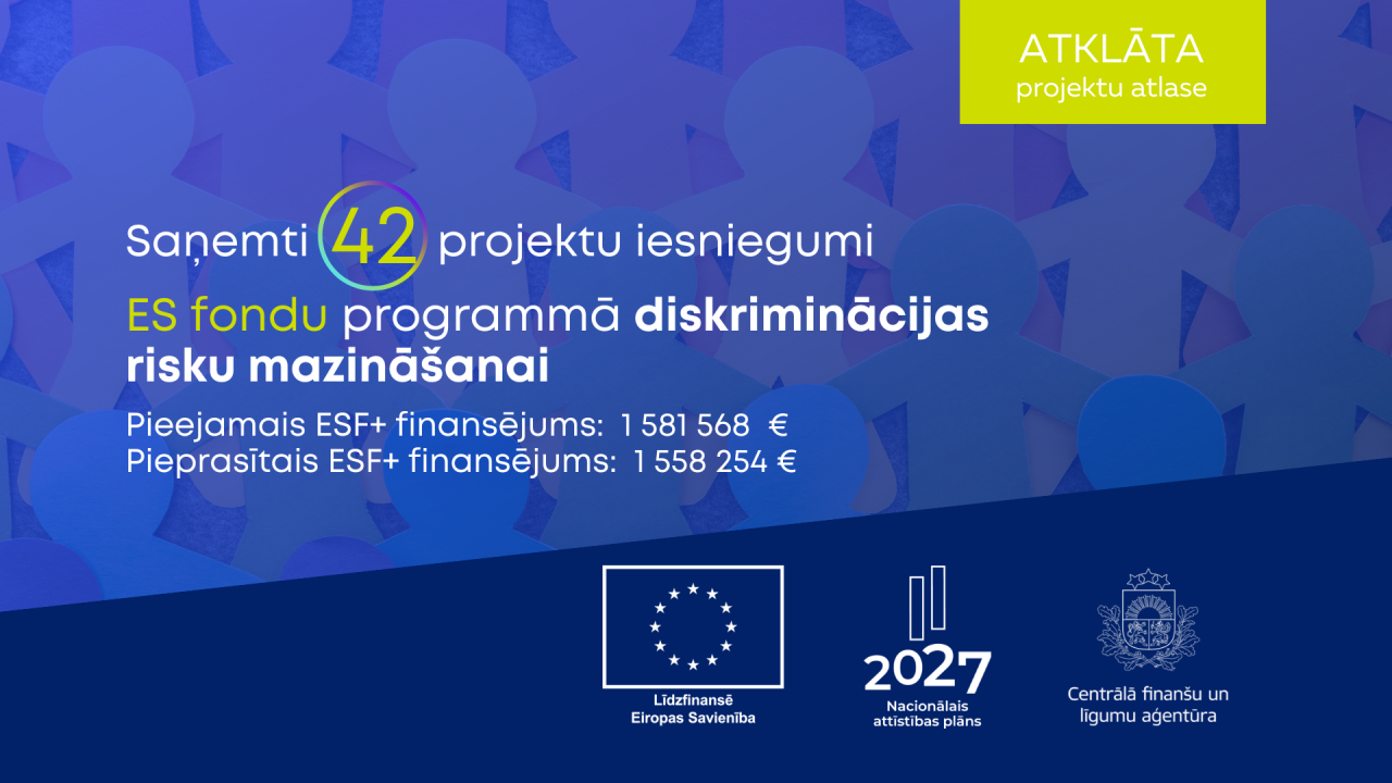 Saņemti 42 projekti diskriminācijas risku mazināšanas pasākumu īstenošanai